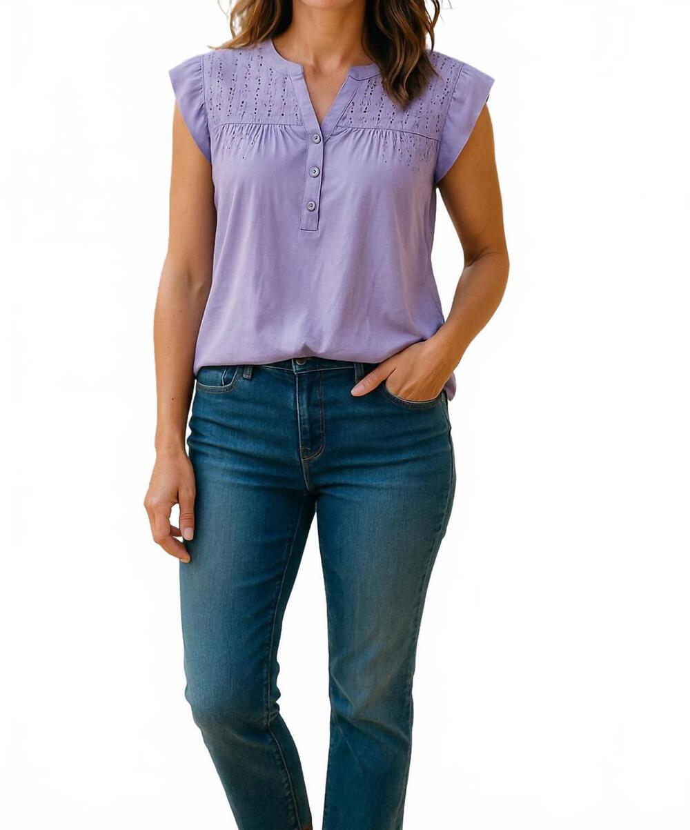 NEW DIVA USA french soft knit top in lavender